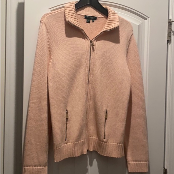 Lauren pink or brown sweater zip cardigan - Picture 4 of 11